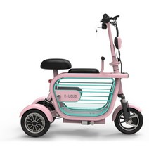강아지전기자전거 애견동반 전동 스쿠터, 화이트,핑크, 3륜 핑크 약 75km