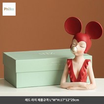풍선 여인 케이스 티슈 부는 커버 화장지 박스, 모던 소녀/레드 라지