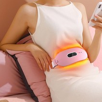 복부 온열 찜질기 충전식 허리 안마기 세트 S96, 화이트-951