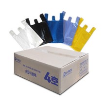 손잡이봉투 4호(특대) 2000장 27(38)x45cm (흰색/검정/청색/청유백/노랑), 노랑색