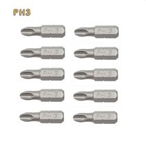 10pcs 25mm 안티 슬립 전기 16 진수 자석 스크루 드라이버 드릴 비트 세트 스크류 PH1 PH2 PH3 PZ1 PZ2 PZ3, 03 PH3
