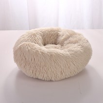 소파슈퍼 소프트 개 침대 플러시 고양이 매트 대형견 래브라도 하우스 라운드 쿠션 애완 동물 제품 액세서, 12 Warm White_01 40CM