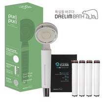 대림바스 퓨리퓨리 필터샤워기 + 디클린 정품필터(4입), 필터샤워기(투명)+디클린정품필터(4입)