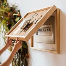 코르크 게시판 뚜껑 벽걸이 수도계량기보호통 후크랙, 프레임 (32x64x8cm)