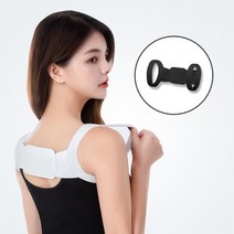 자세 보정 어깨밴드 등밴드 라운드숄더 스트레칭, 블랙 L