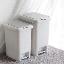 편리한 페달 휴지통 투버튼 인테리어 효과는덤 미디어나무, 페달 휴지통 블랙 15L