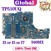 KEFU-노트북 마더보드 TP510UQ ASUS VivoBook TP510U TP510UA TP510UF I3 I5 I7 7 세대/8 세대 UMA/940MX 메인 보드, I5-7200U UMA