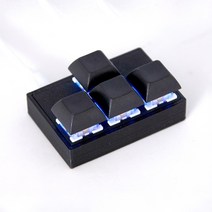 매크로마우스4key 프로그래밍 가능한 매크로 미니 키보드 지원 Linux Windows MacOS Type-c USB 마우스 핫, 04 Red switch magnetic, 02 2m cable