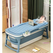 MMS_목욕탕 1인반신욕기 습식접이식욕조 이동식간이가정용 플라스틱 목욕통 1인용 프라스틱 스파 일인용 욕조통 접는 욕조기_mms, MMS_더바인 접이식 홈욕조(대형)블루