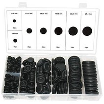 Swordfish 21100-180PC Closed Rubber Grommet Firewall Hole Plug Electrical Wire Gasket Assortment Set, 1