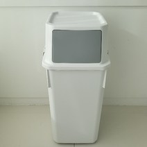 8종 분리수거배출 쓰레기통, 화이트, 60리터