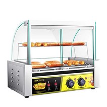 소세지 전기구이 그릴 휴게소 업소용 오징어 바베큐, 7관이중온도조절+미닫이유리문+선반패키지