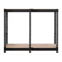 파렛트 해피 파레트 랙 렉 팬트리 앵글 재단 칸막이 정리 3단 선반 세탁실 베란다 알파룸, 앵글선반 2단 2000x900(블랙)