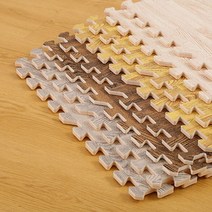 조립매트 퍼즐매트 우드조립매트 EVA 31x31cm 우드패턴 놀이방매트 매트시공 층간소음매트 거실매트 발코니, B타입(옐로우)