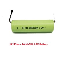 전동릴배터리 1.2v aa ni-mh 배터리 5 필립스 hq262 hq46 hq460, 2500mAh