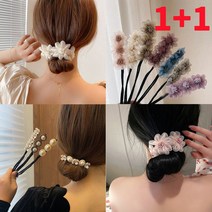 5초 당고머리 메이커1+1 똥머리메이커 올림머리밴드 와이어헤어밴드 와이어머리끈 올림머리 똥머리끈 트위스트머리끈