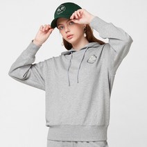 아키클래식 동아쇼핑점 여성 가볍고 부드러운 데일리 티셔츠 테니스 클럽 후디 멜란지그레이 AKAKFW203124