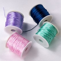 (W-04) 컬러 나일론줄 1.5mm 약 80m 키링 악세사리 부자재, 2.블랙
