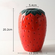 가정용 상추 식물도감 화분 사계절 쌈 기르기딸기 모양 세라믹 꽃병 수경 재배 화분 책상 장식 인공, 03 L