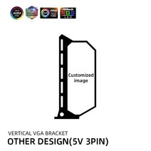 컴퓨터케이스 pc케이스 pc케이스미들타워 수직 GPU 지원 맞춤형 다채로운 VGA 브래킷 비디오 카드 스탠드, [01] ROG 5V3PIN