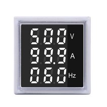 휴대용 전기 전압 전류 측정기 테스터기 전압계 전류계 검전기 사각형 led 디지털 hertz 미터 신호 표시 등 주파수 콤보 표시기 테스터, [01] Red