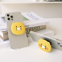 카카오프렌즈 춘식이 그립톡 스탠드톡 귀여운 캐릭터 고양이 얼굴 스마트폰톡 핸드폰 거치대, 춘식이 윙크