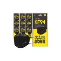 웰크론 케어온 베이직 KF94마스크 검정 1P 10매