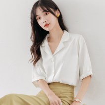 2022봄 새로운 흰색 셔츠 전문 쉬폰 흰색 셔츠 숙녀 디자인 감각 틈새 소매 기질 재킷