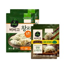 CJ제일제당 비비고왕교자1.05KGX2+비비고 수제만둣집 맛 진한고기만두400gX2