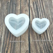 DIY 수제 양초 금형양초 만들기 3d 원주 심장 모양 플라스틱 아크릴 금형 비누 케이크 초콜릿 도구, 02 S