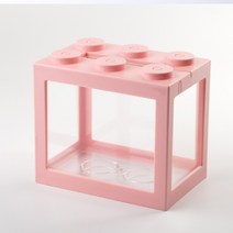 마리모 베타 레고 DIY 미니 어항 대형 12x8x10.5cm, 3레고어항대형-블랙