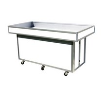 [국내산] 사각매대 SM-700 / 백색 / 접이식, [4자]W1200*D730*H820, [4자]전면