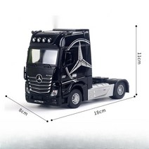 벤츠 악트로스 1:36 트럭 헤드 화물차 대형화물 모형자동차 미니카 다이캐스트 프라모델 장난감 키덜트, 벤츠 악트로스(블랙_36스케일)