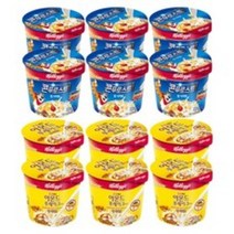 켈로그 컵시리얼30g 12개(콘푸로스트*6+아몬드푸레이크*6), 1세트