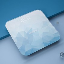 레노버 Lenovo 충전식 전자 저울 고정밀 계량 건강 가정용 충전식 스마트 체중계, 다이아몬드 블루, 배터리