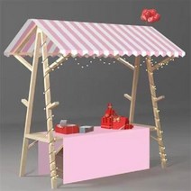 이동식 가판대 진열대 플리마켓 행사장 축제 야외 노점, l.핑크150x60x200(천정)