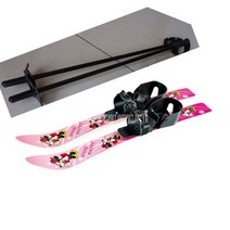 스노우보드데크 스노보드 스노우보드장비 68cm 어린이 야외 스포츠 1 pair 스키 폴 전문 스키 3-10 세 어린이 스키, 하얀