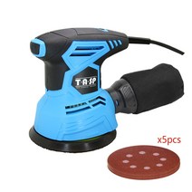 사각 전기 샌더 샌딩기 원형 무선 샌더기 대패 230v 300w 무작위 궤도 가변 속도 회전 샌딩 기계 목공 도구 집진 가방 amp 5 사포