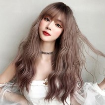 파마가발 통가발(애쉬핑크) 물결펌 로맨틱 긴머리, 상세페이지 참조, 상세페이지 참조
