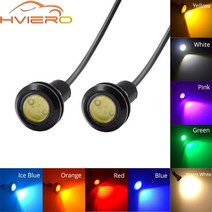 2x18mm 자동 자동차 Led 독수리 눈 DRL 낮 실행 조명 오토바이 백업 반전 주차 신호 램프 방수 안개 전구|car led|signal lampfog lamp bulb, 1개, 빨간, 단일