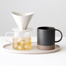 카모메키친 오릇 투톤 머그잔 쇼트 380ml, 차콜, 2p