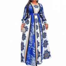 여자88사이즈 로브 팜므 롱 맥시 드레스 여성용 다시키 프린트 의상 모로코 카프탄 두바이 무슬림 패션 아바야