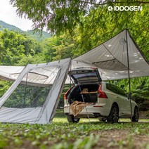 모빌리티 터널챔버 스크린 차박 텐트 도킹 그늘막 쉘터, 터널챔버 스크린 차박텐트 - 라이트그레이