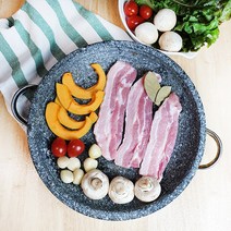 천연 곱돌 구이용 돌판 100% 국산 4종 소고기 곱창 나무받침대, 곱돌 볼록 구멍 돌구이판 28cm