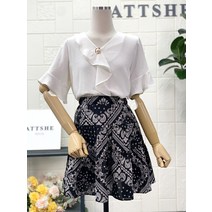 애티쉬 2021 여름NEW 진주포인트 물결블라우스 BBS1R209