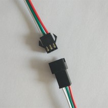 JST SM 3 핀 커넥터 WS2812B LED 스트립 암/수 자동 납땜 필요 없음 10 쌍, 한개옵션0