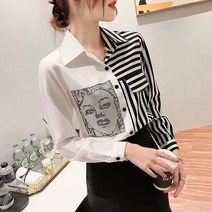 빌리즈빈 봄 여성 스프라이트 투톤 블라우스 7861