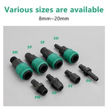 PVC 유형 공압 피팅 공기 압축기 호스 퀵 커플러 플러그 소켓 커넥터 SP20 PP20 SM20 PM20 SH20 PH20 SF20 PF20|Pneumatic Parts|, 1개, SP