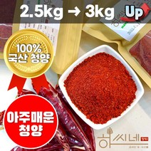 국내산 청양 햇 고춧가루 1근(600g) 스탠드지퍼백 포장, 1개, 3kg