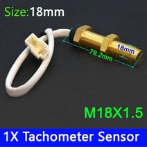 자동차온도게이지 3 IN 1 자동차 디지털 게이지 52mm 오일 압력 타코미터 알람 온도 센서 포함 수온 NPT 1/8 RPM, [17] 18mm Tacho Sensor